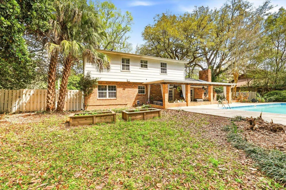 Two-story house with garden